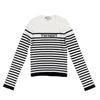 Striped white/black ribbed sweater by Twinset