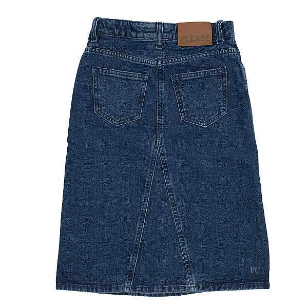 Denim blue skirt by Please