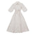 Tie belt tan linen dress by Alexandre Laurent