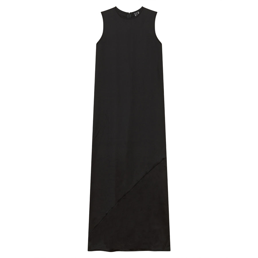 Satin black slip dress by Gem