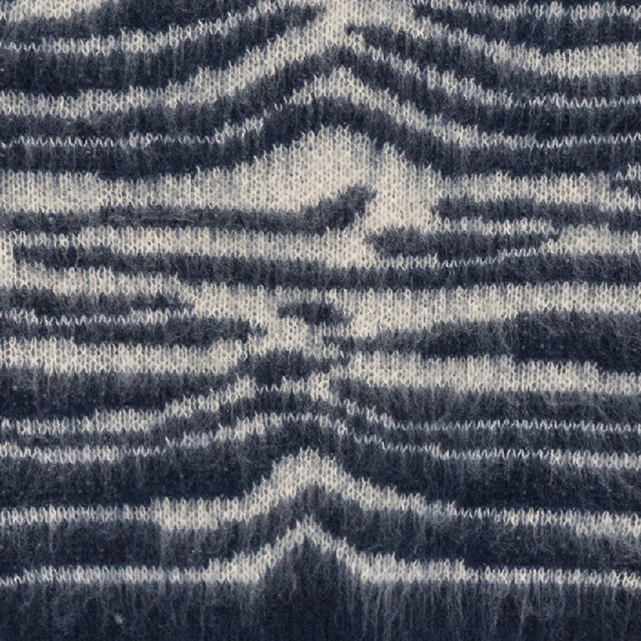 Zebra pattern navy sweater by Gem