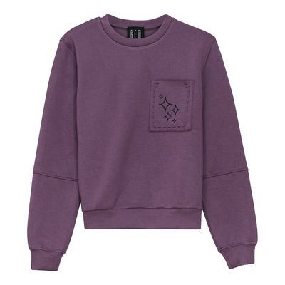 Embossed pocket mauve sweatshirt by Gem