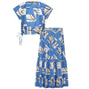 Royal blue printed set by Gem