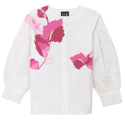 Puff sleeves white blouse by Gem