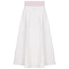 Contrast stitched white skirt by Gem