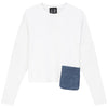 Cropped pocket white t-shirt by Gem