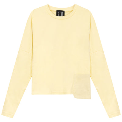 Cropped pocket yellow t-shirt by Gem