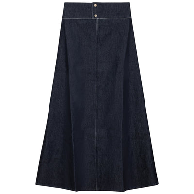 Top stitched denim skirt by Gem