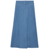 Top stitched light denim skirt by Gem