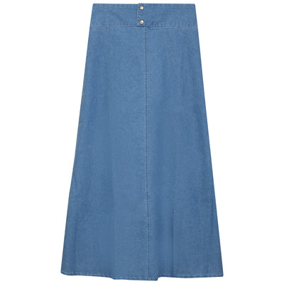 Top stitched light denim skirt by Gem