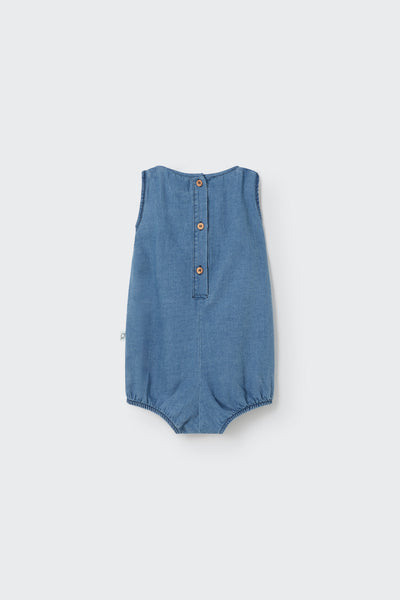 Twill denim romper by Cozmo