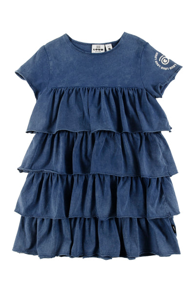 Tiered layers navy dress by Loud