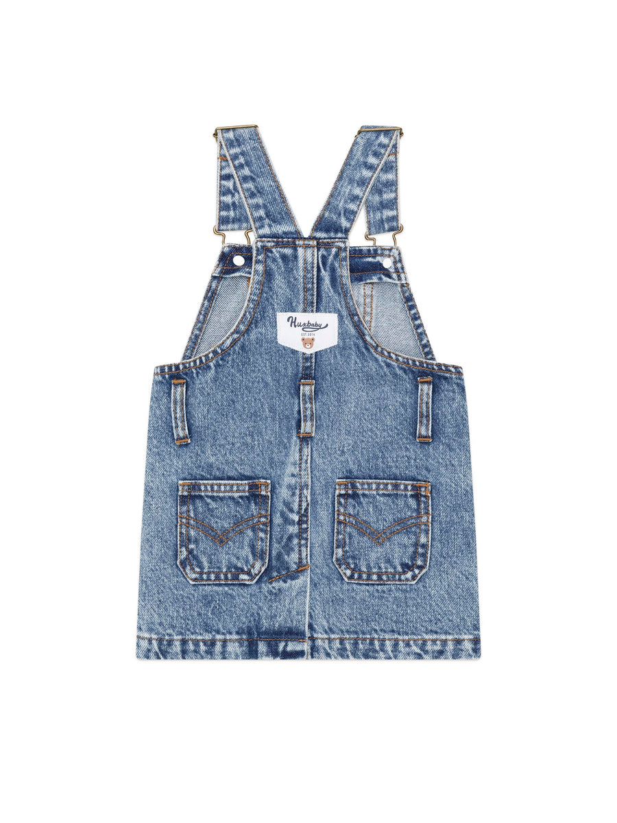 Dreamy Denim Pinafore by Hux Baby