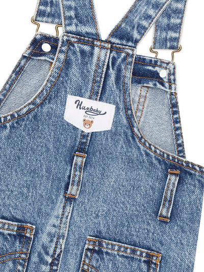 Dreamy Denim Pinafore by Hux Baby