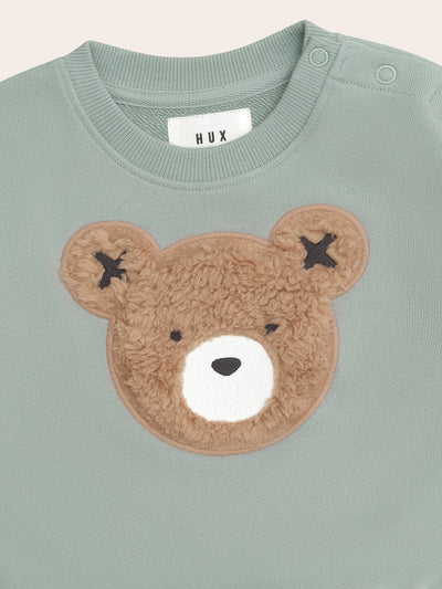 Furry Sweatshirt set by Hux Baby