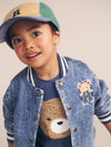 Dreamy Denim Bomber Jacket by Hux Baby