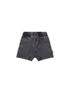 Washed Black Slouch Short by Hux Baby