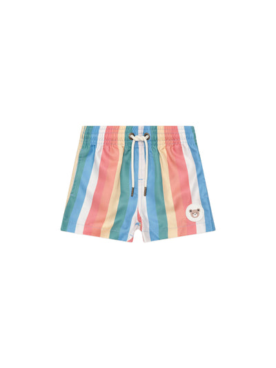 Rainbow Stripe Swimshort by Hux Baby