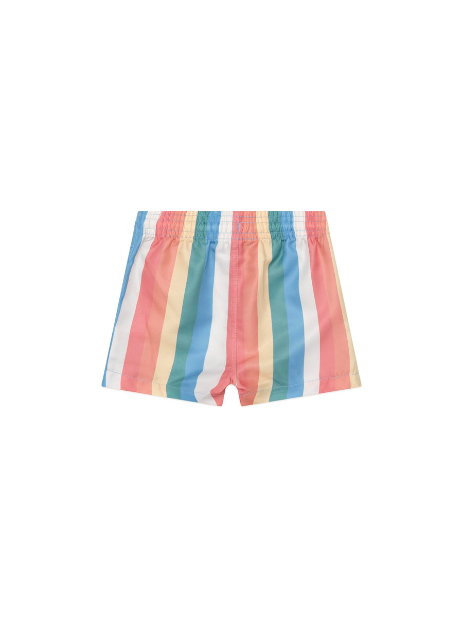 Rainbow Stripe Swimshort by Hux Baby