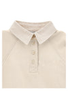 Embroidered logo cream polo by Philosophy