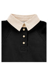 Embroidered logo black polo by Philosophy