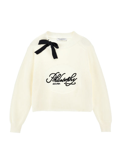 Bow collar cream top by Philosophy