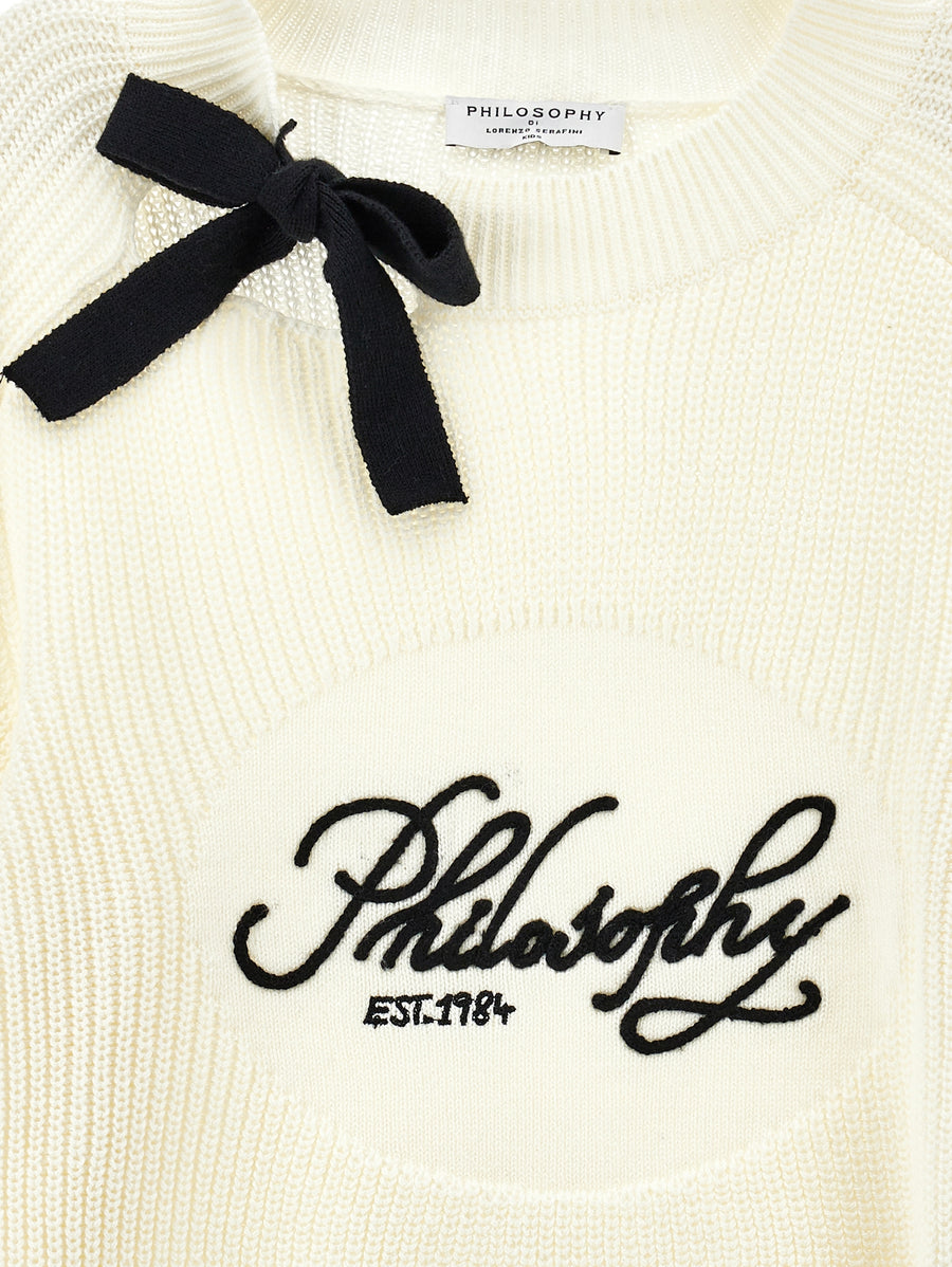 Bow collar cream top by Philosophy