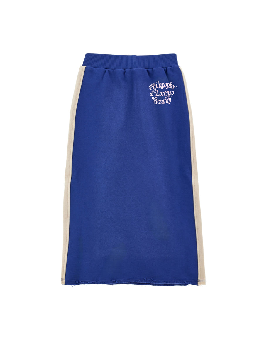 Blue sweatshirt skirt by Philosophy