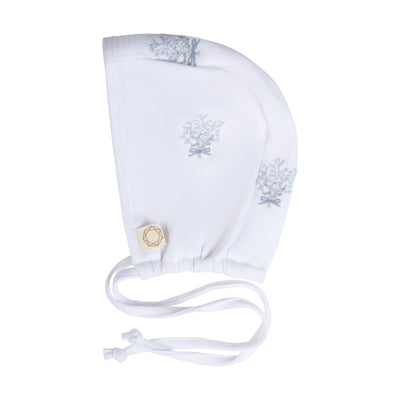 Baby's Breath Light Blue Footie + Bonnet by Citrine