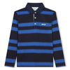 Stripped black/blue polo by Boss