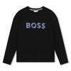 Logo black sweatshirt by Boss