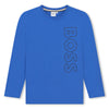 Vertical logo royal blue tee by Boss