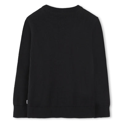 Tricolor black sweater by Boss