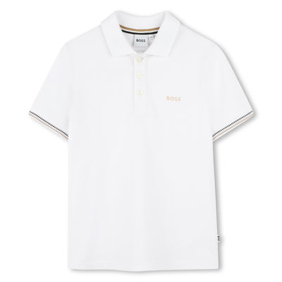 White trim polo by Boss