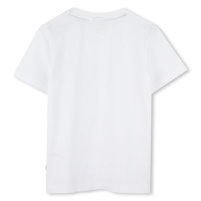 Tricolor white t-shirt by Boss