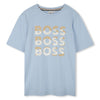 Multi logo blue t-shirt by Boss