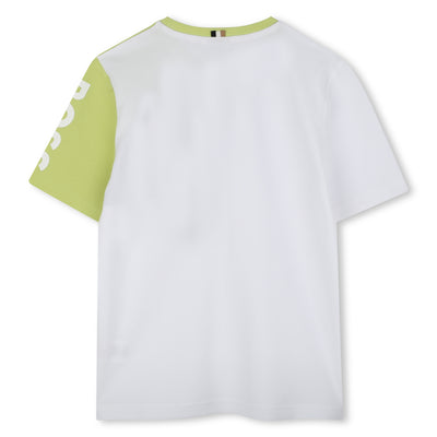 Color block green t-shirt by Boss