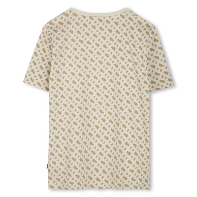 Allover B sand t-shirt by Boss