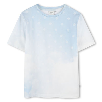 Cloud print t-shirt by Boss