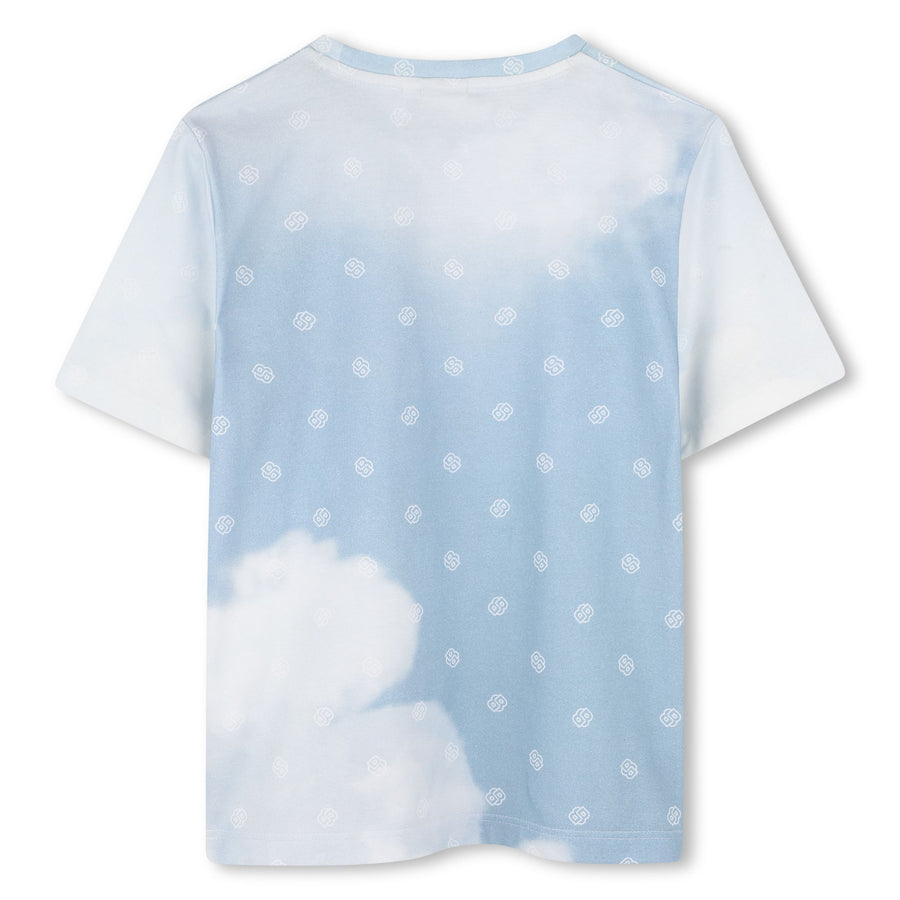 Cloud print t-shirt by Boss