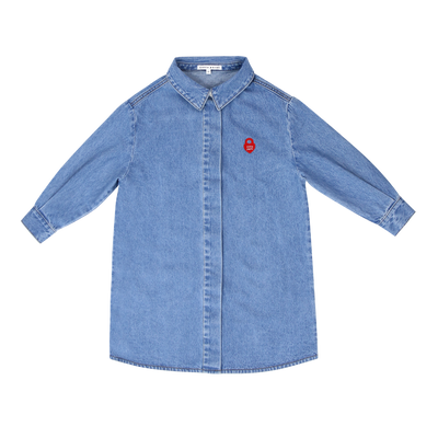 Blue denim shirt dress by Little Parni