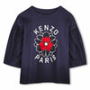 Puff sleeves navy flower t-shirt by Kenzo