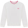 Embroidered white emblem sweatshirt by Kix