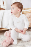 Bebe stone footie + bonnet by Kipp Baby