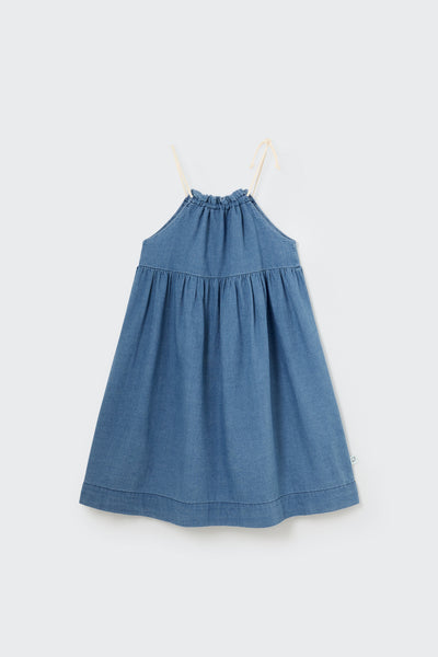 Twill denim strap dress by Cozmo