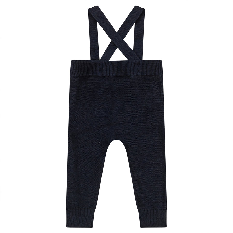 Overall navy suspenders by Mann