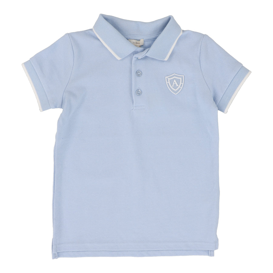 Light blue logo polo by Lil Leggs