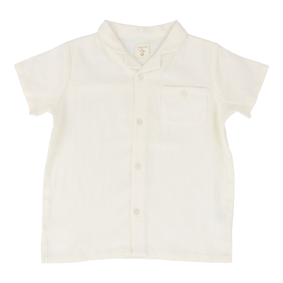 Linen white shirt by Lil Leggs