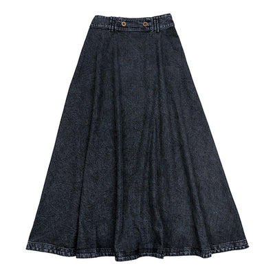 Amy black denim skirt by Luna Mae