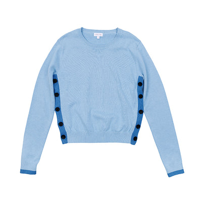 Kate true blue button sweater by Luna Mae